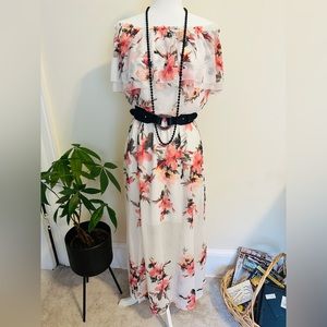 EUC White House Black Market Maxi Floral Dress Size S